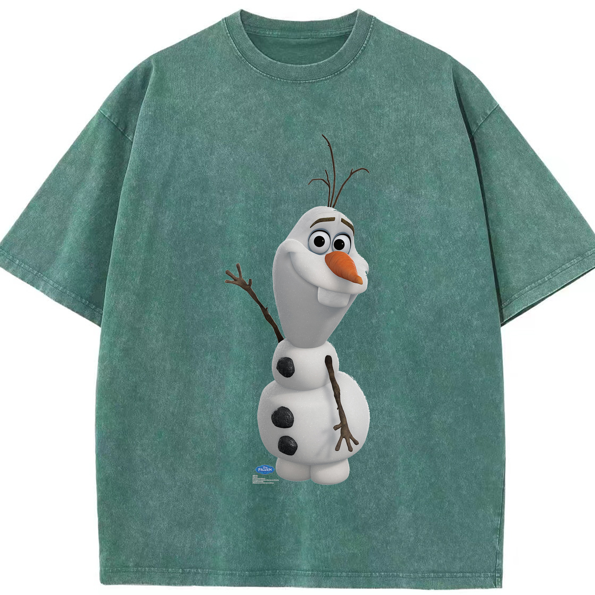 （画像用） アナと雪の女王 アンナ エルサ Frozen Anna Elsa 綿100% ヴィンテージ風 半袖Tシャツ（フロントプリント）